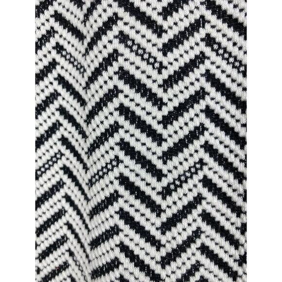 Chico's Women's 0 Black White Chevron Striped 3/4 Sleeve Duster Jacket - Picture 8 of 9